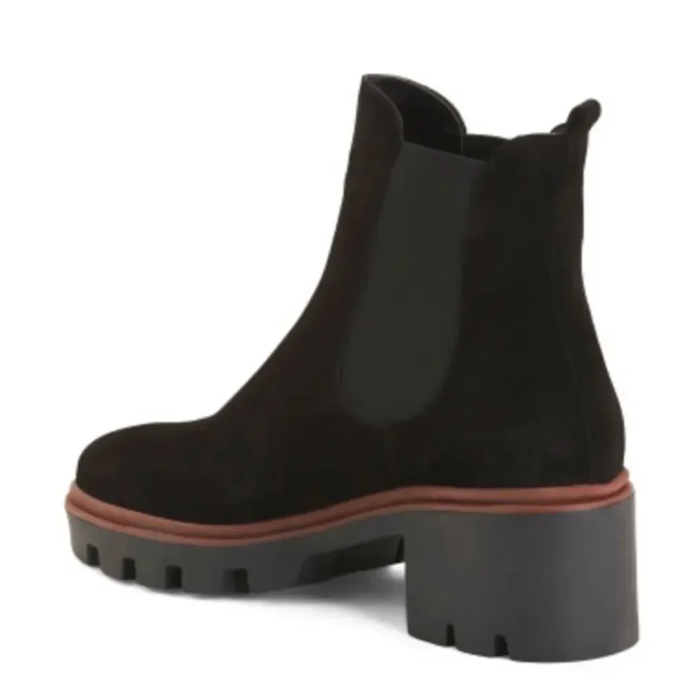 Antonio De Faria Chelsea Black Suede Boots